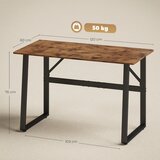  Radni stol računalni stol s čeličnim okvirom uredski stol PC stol 120x60x76cm rustikalna smeđa + crna | shoptok.hr