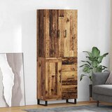 vidaXL Highboard s ladicama 2 pcs Staro drvo Inženjerska drva i staklo | shoptok.hr