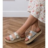 D/CEO Silver espadrille sandals with buckles Induri | ePonuda.com