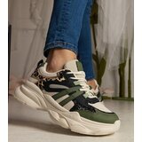 Gemre Green women's sports sneakers with glitter Maleda | Shoptok.si