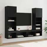 TV stenske enote z LED 5 pcs Črna Orehovina 40,5 x 30 x 102 cm - - črna - 57.18 - 40,5 x 30 x 102 cm - 2025-vidaXL-Uvoz_2 Cene