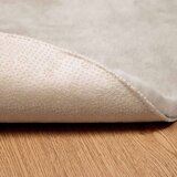  Faux Rabbit Fur Rug Olite Bež Ø 80 cm Poliester | shoptok.hr