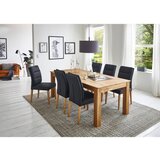Linea Natura JEDILNA MIZA, masivno hrast barve hrasta | Shoptok.si