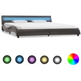  Posteljni okvir LED sivo umetno usnje 180x200 cm, (20645451) Cene