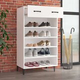 Ormarić za cipele bijeli 60 x 35 x 105 cm od konstruiranog drva | shoptok.hr