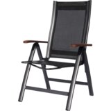 Vrtni ležalniki in počivalniki ASS COMFORT aluminijasti vrtni fotelj – antracit + črna Cene