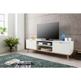 MID.YOU TV-ELEMENT bela, hrast sonoma | Shoptok.si