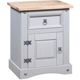vidaXL Nočna omarica mehiška borovina Corona Range siva 53x39x67 cm Cene