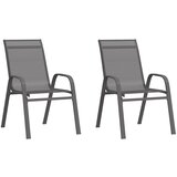 Maison Chic Vrtni stoli - Stol za vrt 2 kosa siv tekstil JS1319, (21878520) | Shoptok.si
