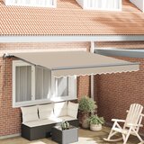 vidaXL Ručno Uvlačiva Tenda Bež 350x250 cm, Zamjensko Platno za Tendu za okvir 3.5x2.5 m Bež Cijene