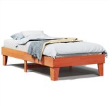  Posteljni okvir brez vzmetnice voščeno rjav 100x200 cm borovina, (21527614) | Shoptok.si