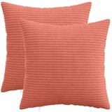  Presvlaka za jastuk 2 pcs HEERLEN Crvena narančasta 50 x 50 cm - Crvena narančasta 50 x 50 cm 2 | shoptok.hr
