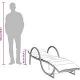 vidaXL Ležaljka za sunčanje s jastukom bež 60x199x42 cm poliratan | shoptok.hr