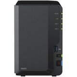 Synology DiskStation DS223, Tower, 2-bays 3.5'' SATA HDD/SSD, CPU 4-core 1.7 GHz, 2 GB DDR4 non-ECC, RJ-45 1GbE LAN Port, 3 x USB 3.2 Gen 1 Port, 1.28 kg, 2y DS223 | ePonuda.com