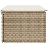  Vrtni tabure s jastukom bež 55 x 55 x 37 cm od poliratana | shoptok.hr