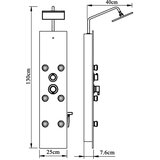 PANEL za tuširanje od stakla 25 x 47,5 x 130 cm bijeli | shoptok.hr