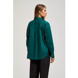 Marisse Emerald Shirt With Decorative Buttons | Shoptok.si