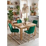  BERA stolica - zeleni baršun / noge od hrasta x 4 | shoptok.hr