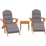  3-dijelna vrtna garnitura Adirondack masivno bagremovo drvo | shoptok.hr