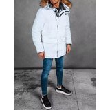 DStreet Men's Winter Hooded Jacket, White | shoptok.hr