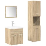  4-dijelni set kupaonskog namještaja boja hrasta sonome drveni Smeđa 41 x 38.5 x 46 cm | shoptok.hr