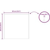 Zidno ogledalo Četvrtasti 60 x 60 cm Staklo otporno na udarce | Eponuda.com