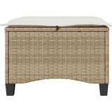 vidaXL Vrtni stolčki z blazinami 2 kosa Bež 55x55x36 cm Poly Rattan | Shoptok.si