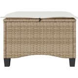 vidaXL Vrtni tabure s jastucima 2 kom bež 55x55x36 cm poliratan | shoptok.hr