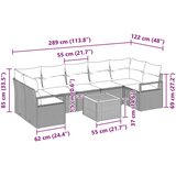  Vrtna sedežna garnitura z blazino 8 pcs Črna poli ratan, (5000153109) | Shoptok.si