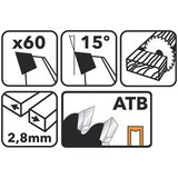  Karbidna lista pile za drvo 255x30 60z TDD-255x30x60Z | shoptok.hr