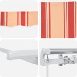 vidaXL Ručno uvlačiva tenda žuta i narančasta 450x350 cm | shoptok.hr