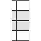  Klizna vrata crna 90 x 205 cm od kaljenog stakla i aluminija | shoptok.hr