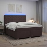  Boxspring krevet s madracem Tamno smeđa 160 x 200 cm Tkanina 160 x 200 x 140.5 cm | Shoptok.si