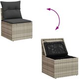 vidaXL 8-dijelni set vrtnih sofa od poliratana s jastucima svjetlosivi | shoptok.hr