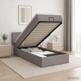  Podesivi krevet s madracem Sivosmeđa 90 x 190 cm Tkanina | shoptok.hr