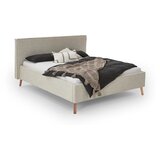 Meise Möbel Krem tapecirani bračni krevet s prostorom za odlaganje s podnicom 160x200 cm Riva – | shoptok.hr