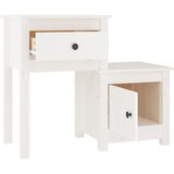  Noćni ormarić bijeli 79,5 x 38 x 65,5 cm od masivne borovine | Eponuda.com