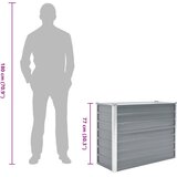  Vrtna sadilica od pocinčanog čelika 100 x 40 x 77 cm siva | Eponuda.com