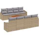  7-delni set vrtnih kavčev z blazinami Bež Poli Ratan Akacija, (22091059) | Shoptok.si