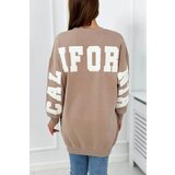 Kesi Insulated sweatshirt with California inscription dark beige Cene