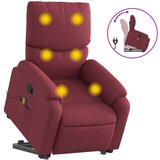 Maison Chic masažni naslanjač - Relax naslanjač s funkcijo vstajanja vinsko rdeče blago, (22062239) | Shoptok.si