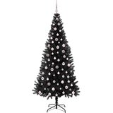 vidaXL Božično drevo med 300 LED z stojalom Črna 240 cm PVC | Shoptok.si