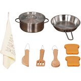 Ginger Home Velika dečija drvena kuhinja ugao sa sudoperom sa tekuc?om vodom, zvukom i svetlom, frižiderom, mikrotalasnom pec?nicom, mašino | Eponuda.com