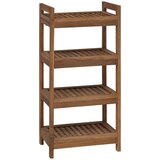  Polica za kupaonicu Prirodna 45 x 30 x 97 cm Čvrsto teak drvo | shoptok.hr