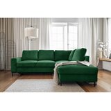 Miuform temno zelena raztegljiva kotna sedežna garnitura iz rebrastega žameta (desni kot) lofty lilly – | Shoptok.si