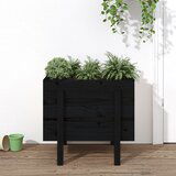 vidaXL Vrtna sadilica crna 62 x 50 x 57 cm od masivne borovine Cijene