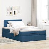  Otomanski krevet s madracem i LED plavi 120x200 cm tkanine | shoptok.hr