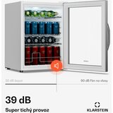 Klarstein Hladnjak za pića Beersafe sa staklenim vratima | 64 x 48 cm | 60 litara | 85 W | Srebrno/bijela | shoptok.hr