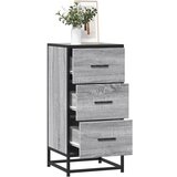 vidaXL Komoda siva sonoma 35,5x35x76 cm inženirski les in kovina Cene