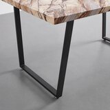 Bessagi Home moderna jedilna miza dave, videz marmorja, črna | Shoptok.si